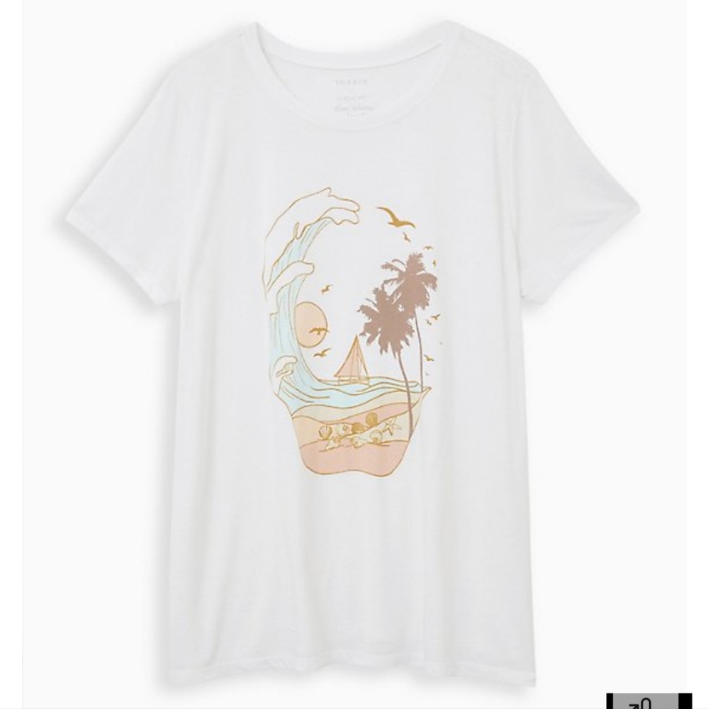 Torrid Vintage Skull Wave Beach Top